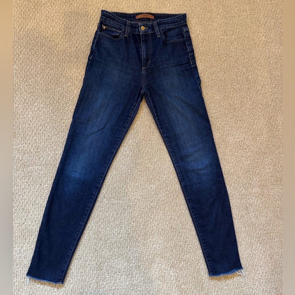 Joe's Jeans Flawless The Charlie High Rise Skinny Ankle in Dark Blue